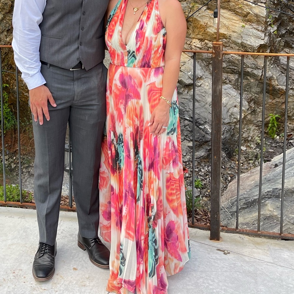 Alice + Olivia pleated maxi dress